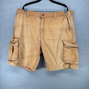 Eddie Bauer Shorts‎ Mens 38 Brown Canvas Ripstop Cargo Workwear Hiking Utility